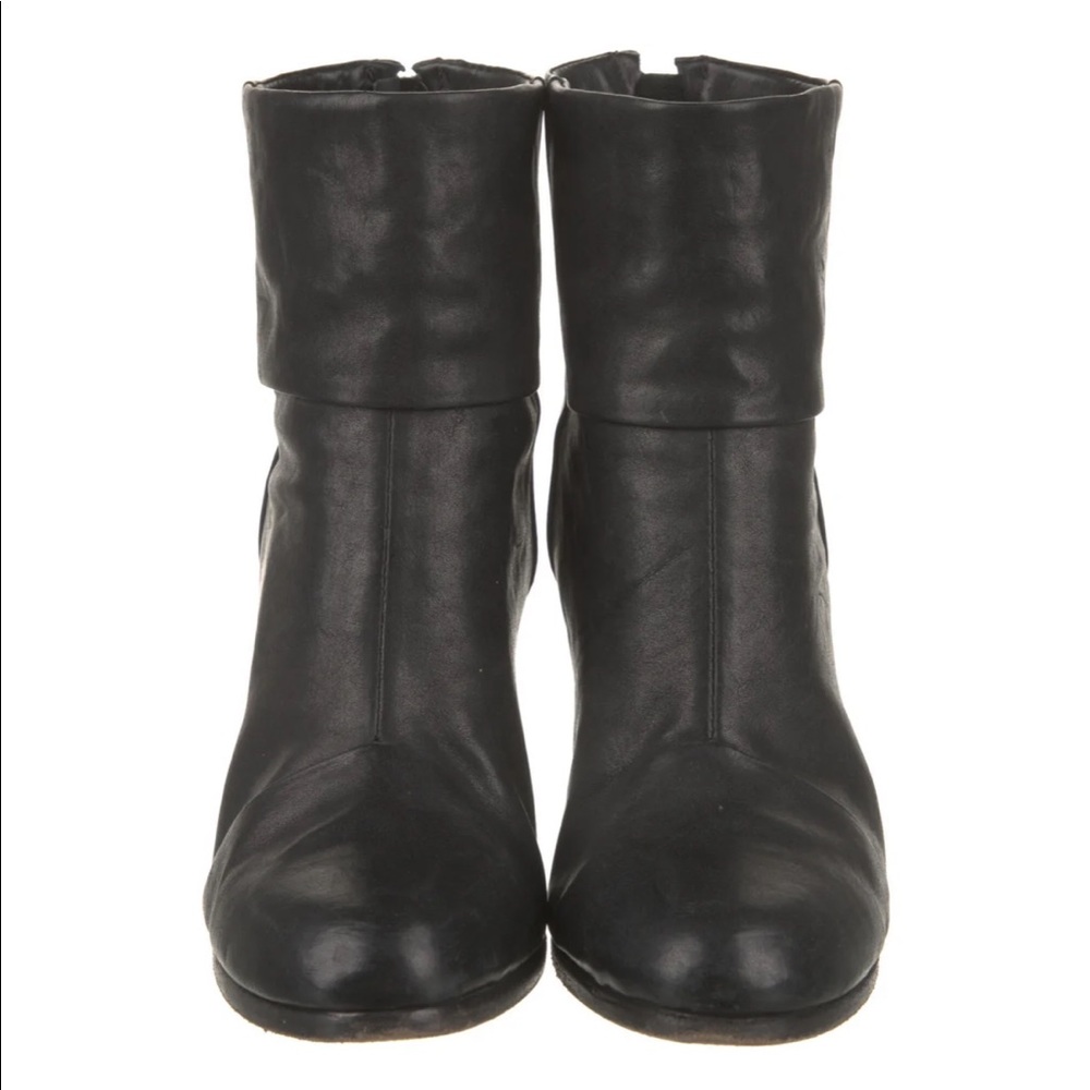Rag & Bone Black Leather Newbury Ankle Boot Sz 38
